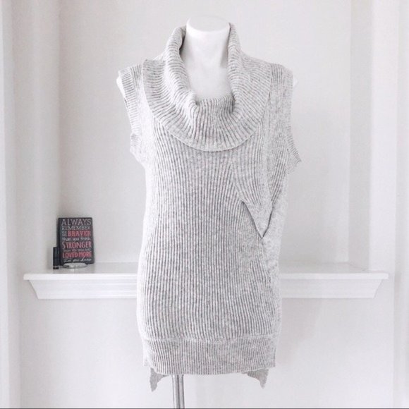 Zero Degrees Turtleneck Sleeveless Sweater Light Grey Size L, NWT $178.00 - Picture 3 of 9
